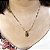 Colar  Corrente Cartier Pingente Cadeado Folheado Ouro 18k [F027] - Imagem 2