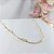 Colar Choker Com Mini Pérolas Na Corrente Folheado Em Ouro 18k [F027] - Imagem 3