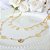 Colar Longo Com Bolinha E Flor Folheado Em Ouro 18k [F027] - Imagem 5