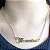 Colar Personalizado Com Nome Folheado Em Ouro 18k [F027] - Imagem 3