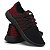 Tênis Caminhada Colors Preto E Vermelho [F008] - Imagem 2
