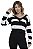 Blusa Tricot Manga Longa Gola V Listra [F081] - Imagem 3