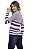 Blusa Tricot Manga Longa Listra Gola V [F081] - Imagem 3