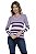 Blusa Tricot Manga Longa Listra Gola V [F081] - Imagem 2