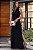 Vestido Longo Viscolycra Fenda Liso Preto [F081] - Imagem 1