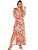 Vestido Longo Viscolycra Manga 3/4 Estampado Rosa [F081] - Imagem 1