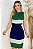 Vestido Midi Tricot Listrado Gola Canoa [F081] - Imagem 1