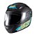 Capacete Sky Two Samurai Preto Fosco Transf Azul 56 [F016] - Imagem 3