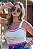 Cropped Tricot Modal Vazado Uma Listra [F081] - Imagem 1