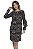 Vestido Curto Estampado Babado Mangas [F081] - Imagem 2
