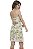 Vestido Curto Viscolycra Alças Folhas Verde Vazado [F081] - Imagem 3