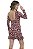 Vestido Curto Viscolycra Decotado Manga Longa Paisley [F081] - Imagem 3