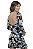 Vestido Curto Viscolycra Decotado Manga Longa Tropical [F081] - Imagem 3