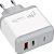 Carregador USB + USB Tipo C 3A WC2S-PDQC Branco ELG [F002] - Imagem 2