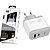 Carregador USB + USB Tipo C 3A WC2S-PDQC Branco ELG [F002] - Imagem 1