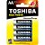 Pilha Alcalina AA 1,5V LR6GCP (C/4 Pilhas) Toshiba - CXF / 12 [F002] - Imagem 1