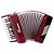 Acordeon 48 Baixos 26 Teclas Ta 4803 Vermelho Thommasi [F097] - Imagem 1