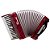 Acordeon 48 Baixos 34 Teclas Ta 4805 Vermelho Thommasi [F097] - Imagem 1
