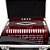 Acordeon 8 Baixos 21 Botões Ta 821bs Vermelho Thommasi [F097] - Imagem 5