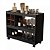 Aparador Bar Com Rodizios Preto Em Mdf [F031] - Imagem 1