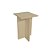Banco Tampo Quadrado 45cm Em Mdf Natural [F031] - Imagem 2