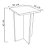 Banco Tampo Quadrado 45cm Em Mdf Natural [F031] - Imagem 4