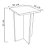 Banco Tampo Quadrado 55cm Em Mdf Preto [F031] - Imagem 4