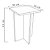 Banco Tampo Quadrado 65cm Em Mdf Branco [F031] - Imagem 4