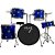 Bateria Acústica 2t Cromada Azul Com Banco Ny-f1rst [F097] - Imagem 2