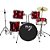 Bateria Acústica 2t Cromada Vermelho Com Banco Ny-f1rst [F097] - Imagem 2