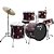 Bateria Acústica 2t Cromada Vinho Com Banco Ny-f1rst [F097] - Imagem 1