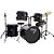 Bateria Acústica 2t Ebk Preta Com Banco Ny F1rst [F097] - Imagem 1