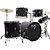 Bateria Acústica 2t Pr Sp Black Sparkle Preta Com Banco Ny F1rst [F097] - Imagem 1