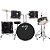 Bateria Acústica 2t Pr Sp Black Sparkle Preta Com Banco Ny F1rst [F097] - Imagem 2