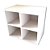 Biblioteca Cubo Aéreo Em Mdf Branco [F031] - Imagem 9