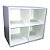 Biblioteca Cubo Aéreo Em Mdf Branco [F031] - Imagem 2