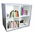 Biblioteca Cubo Aéreo Em Mdf Branco [F031] - Imagem 6