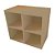 Biblioteca Cubo Aéreo Em Mdf Natural [F031] - Imagem 3