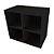 Biblioteca Cubo Aéreo Em Mdf Preto [F031] - Imagem 3