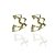 Brinco Argola De Losango Folheado A Ouro 18k [F027] - Imagem 1