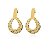 Brinco Circulo Trabalhado Folheado Em Ouro 18k [F027] - Imagem 1