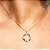 Colar Pingente Circulo De Zircônia Colorida Folheado A Ouro 18k [F027] - Imagem 2