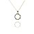 Colar Pingente Circulo De Zircônia Colorida Folheado A Ouro 18k [F027] - Imagem 1