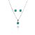 Conjunto Quadrado Com Zircônia Azul Tiffany  Em Prata 925 [F027] - Imagem 1