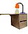 Escrivaninha Suspensa Mesa Para Notebook Natural Em Mdf [F031] - Imagem 2