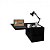 Escrivaninha Suspensa Mesa Para Notebook Preto Em Mdf [F031] - Imagem 1