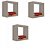 Kit 3 Nicho Decorativo 25x25x20 Cm Madeirado Em Mdf [F031] - Imagem 1