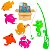 Kit 5 Pescaria Pega Peixe Brinquedo Infantil C/vara De Pesca [F114] - Imagem 1