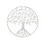 Mandala 30 Cm Arvore Frutos Vida Mdf 3mm Branco [F031] - Imagem 1