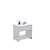 Mesa De Cabeceira Chão 1 Gaveta Em Mdf Branco [F031] - Imagem 1